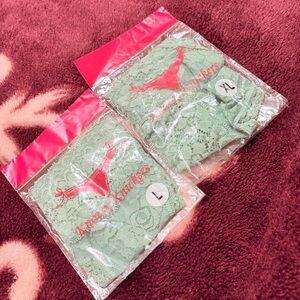 Mint Green Lace Bikini Panties (2-Pack)